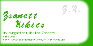 zsanett mikics business card